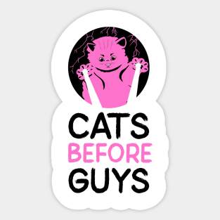 cats before guys Sticker